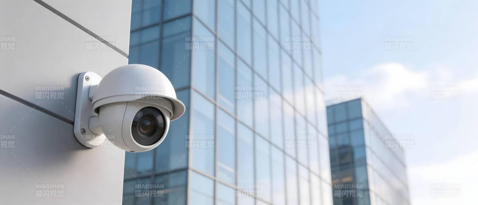 建筑外的监控摄像头图片