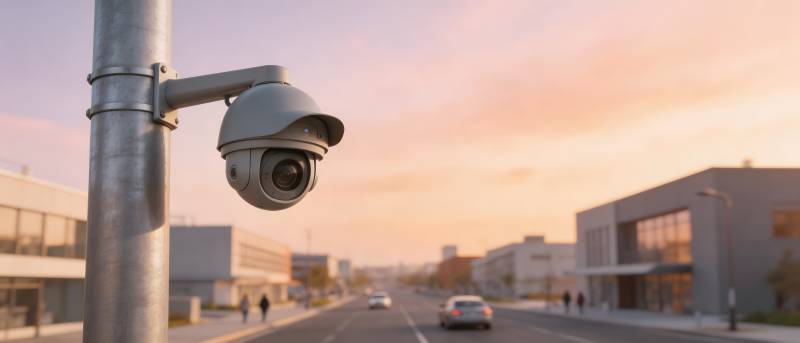 城市街角监控镜头图片