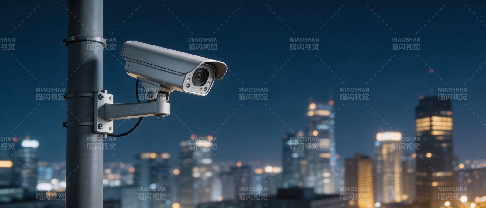 城市夜景监控图片