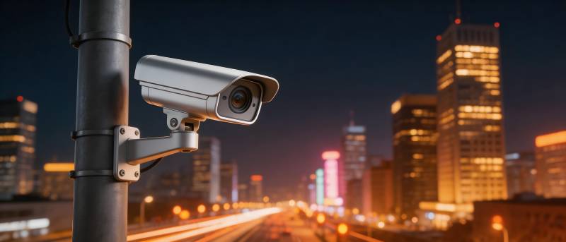 城市夜景监控图片