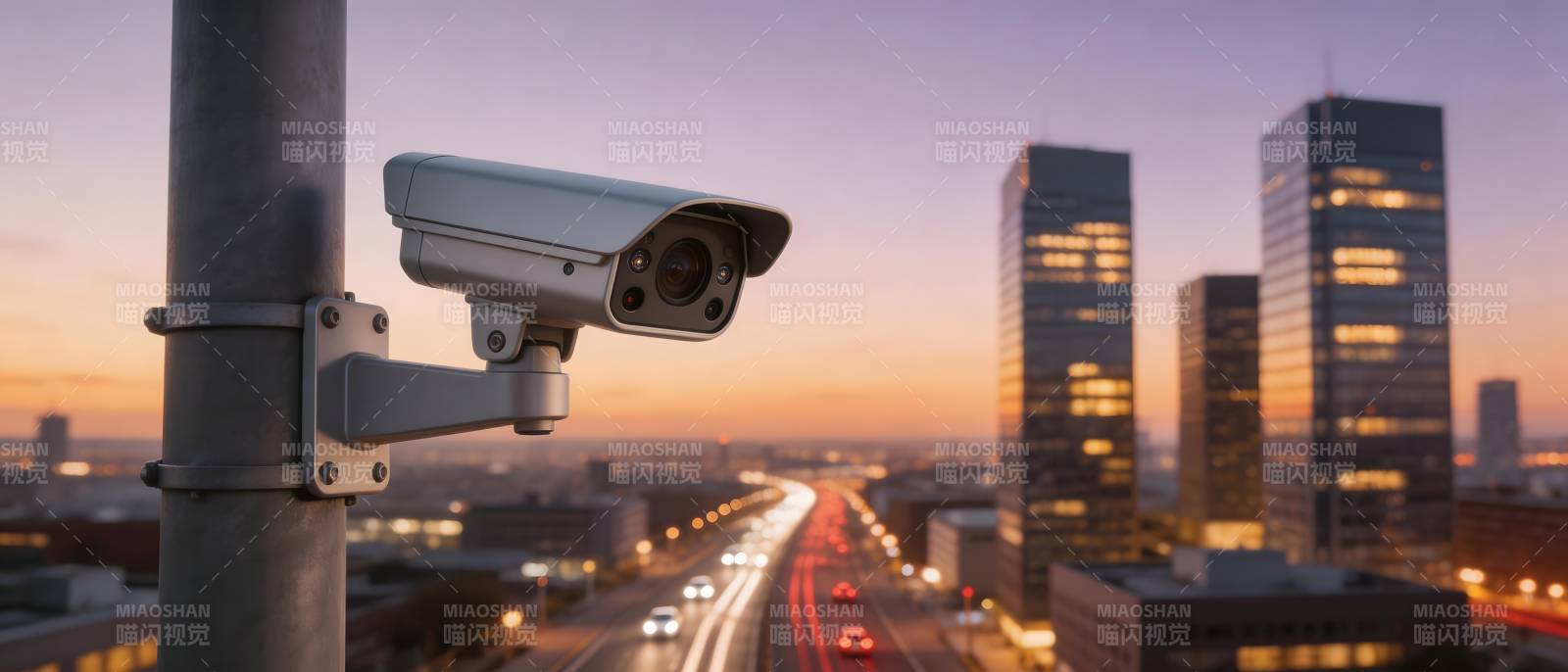 城市监控夜景图片