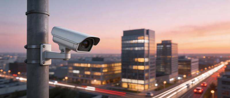 城市夜景监控图片