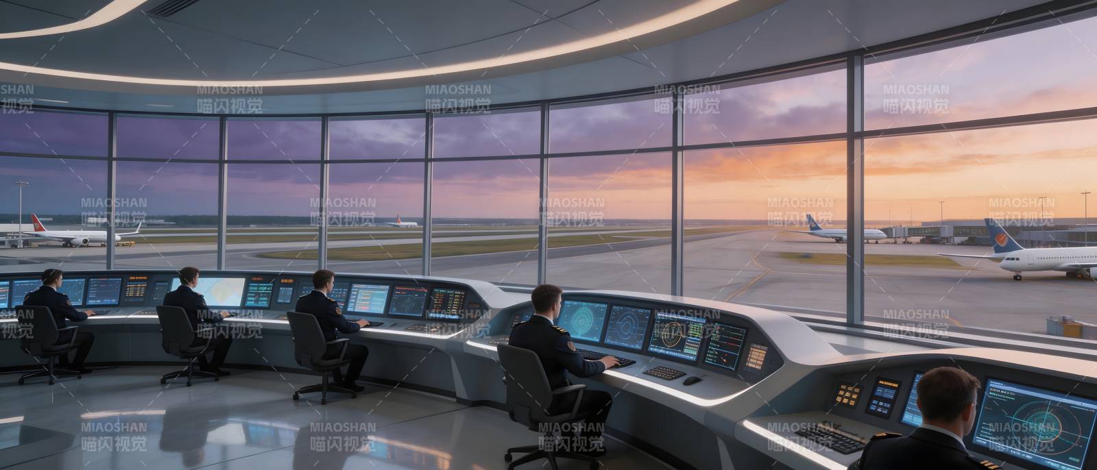 现代化机场控制室图片