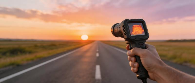 夕阳下的热成像仪图片