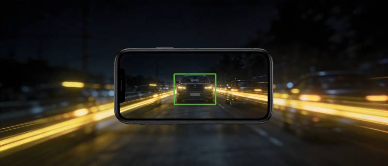 夜间行车智能识别图片