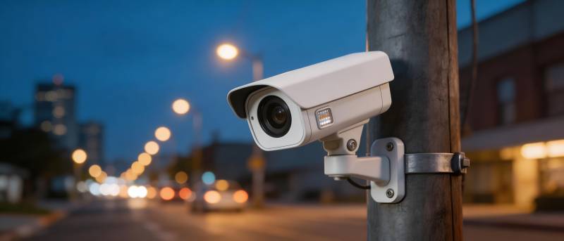 夜景监控摄像头图片