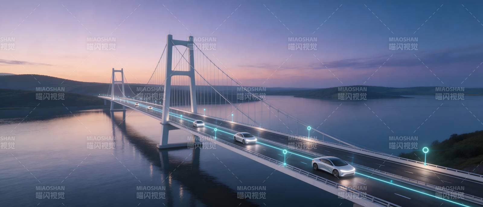 未来大桥夜景图片