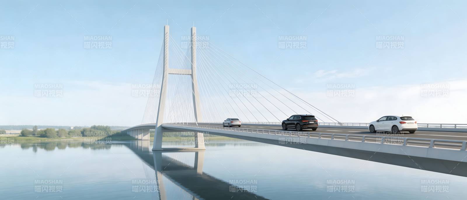 现代大桥通车景象图片