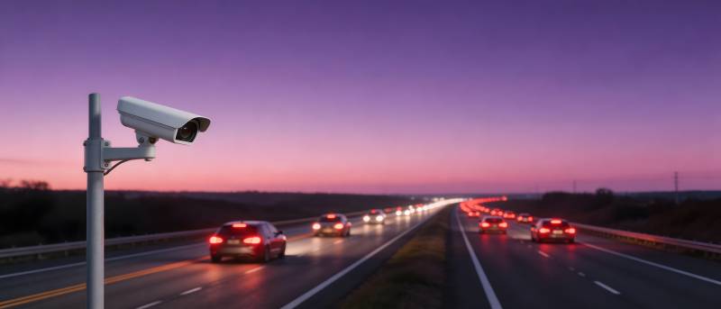 高速公路监控夜景图片