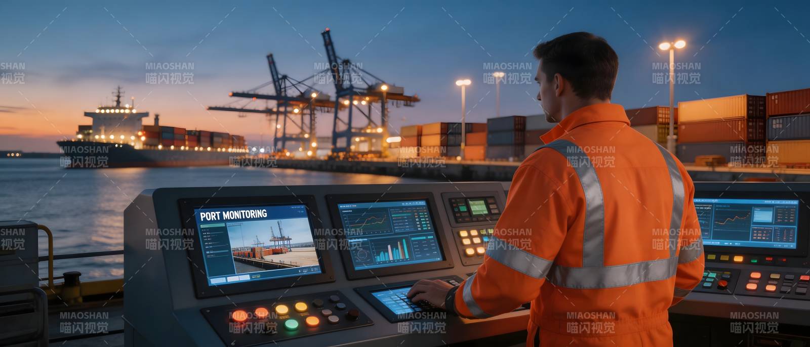 港口监控操作员图片