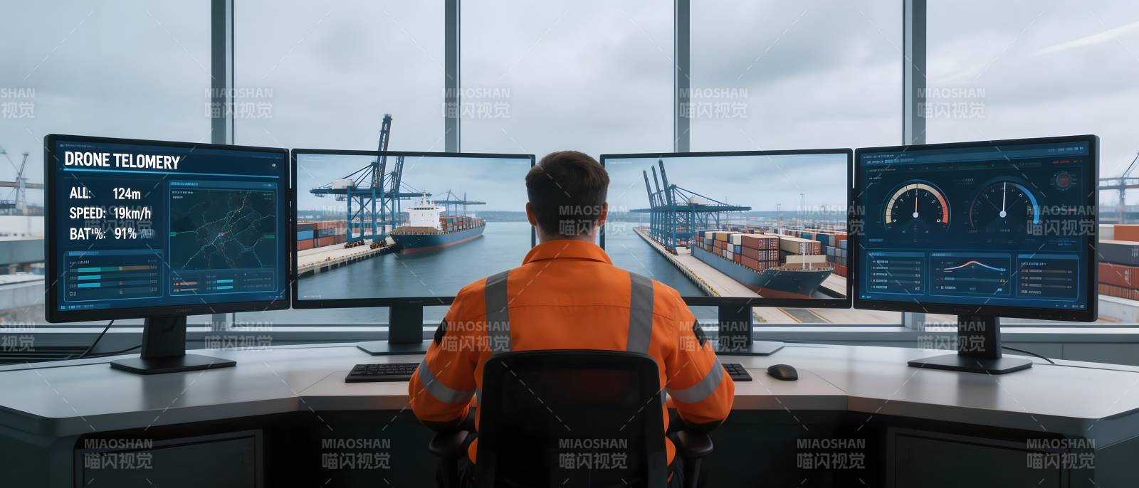 港口监控中心图片