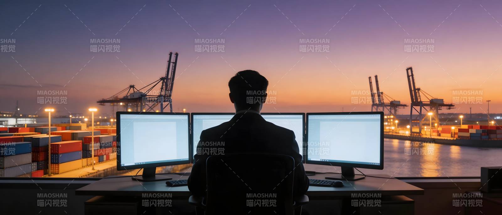 港口监控夜景图片