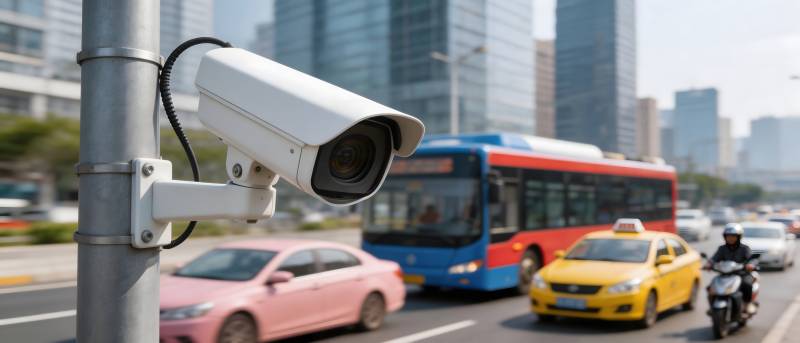 城市街头监控摄像头图片