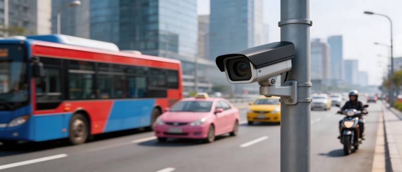 城市街头监控视角图片