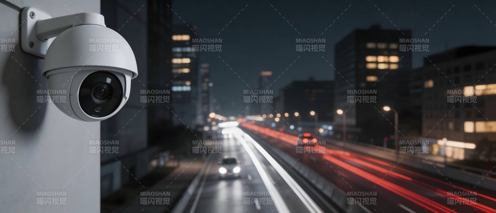 夜视监控城市街景图片