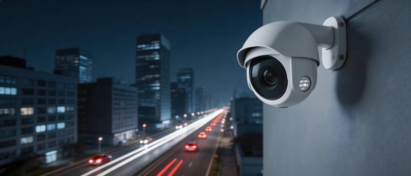 城市夜景监控图片