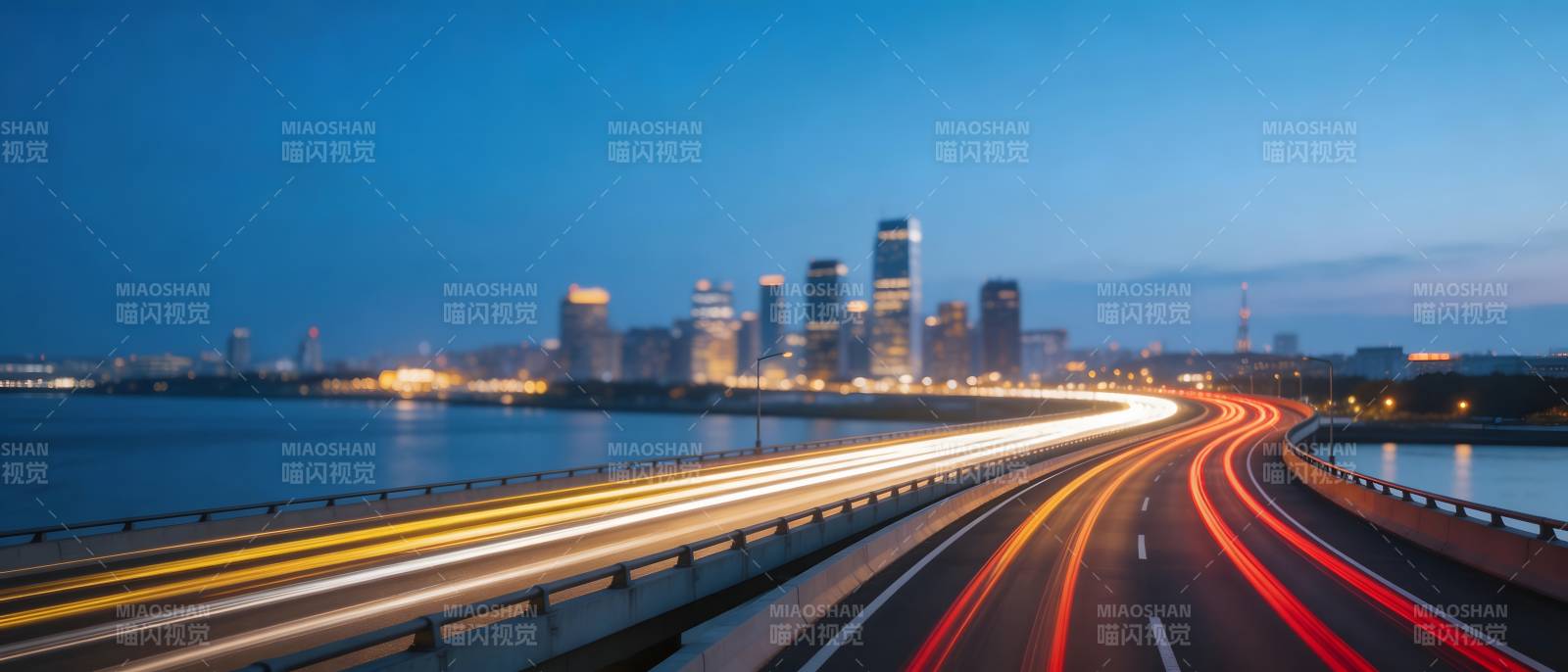 城市夜景高速路图片