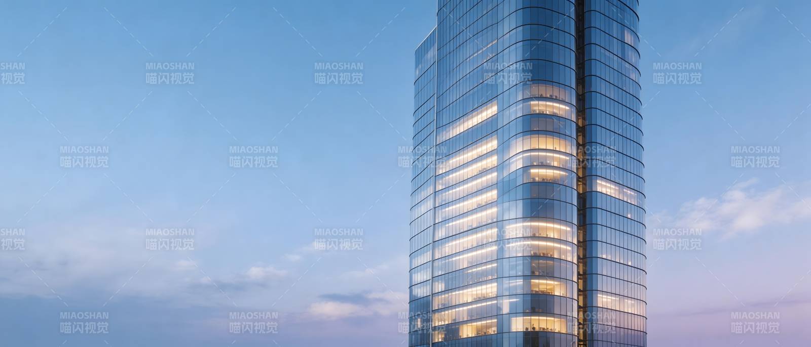 摩天大楼夜景图片