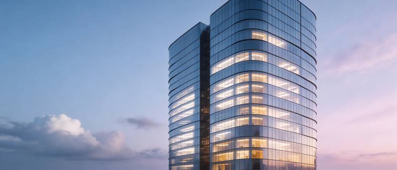 现代玻璃幕墙高楼图片