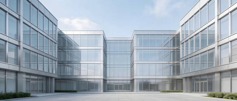 现代玻璃建筑群图片