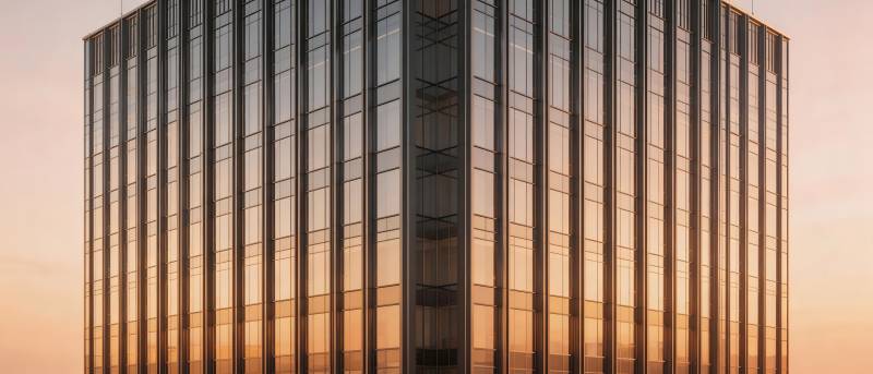 玻璃幕墙高楼剪影图片