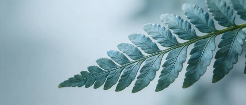 青翠蕨叶特写图片