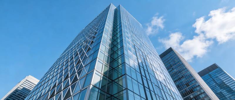 现代高楼仰拍图片