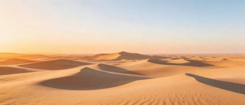 沙漠日出美景图片