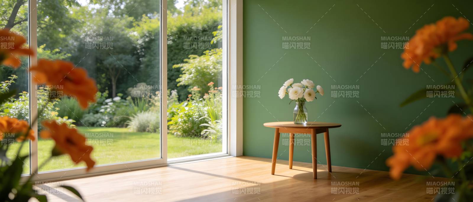 窗边花影 静谧时光图片