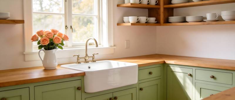 绿意厨房温馨一角图片