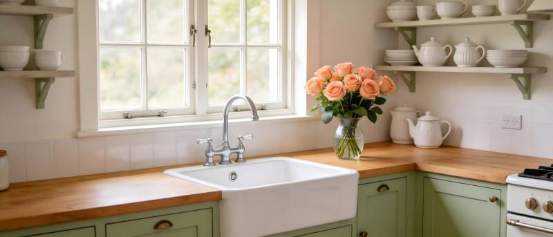 温馨厨房一角图片