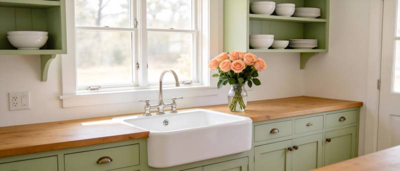 清新厨房一隅图片