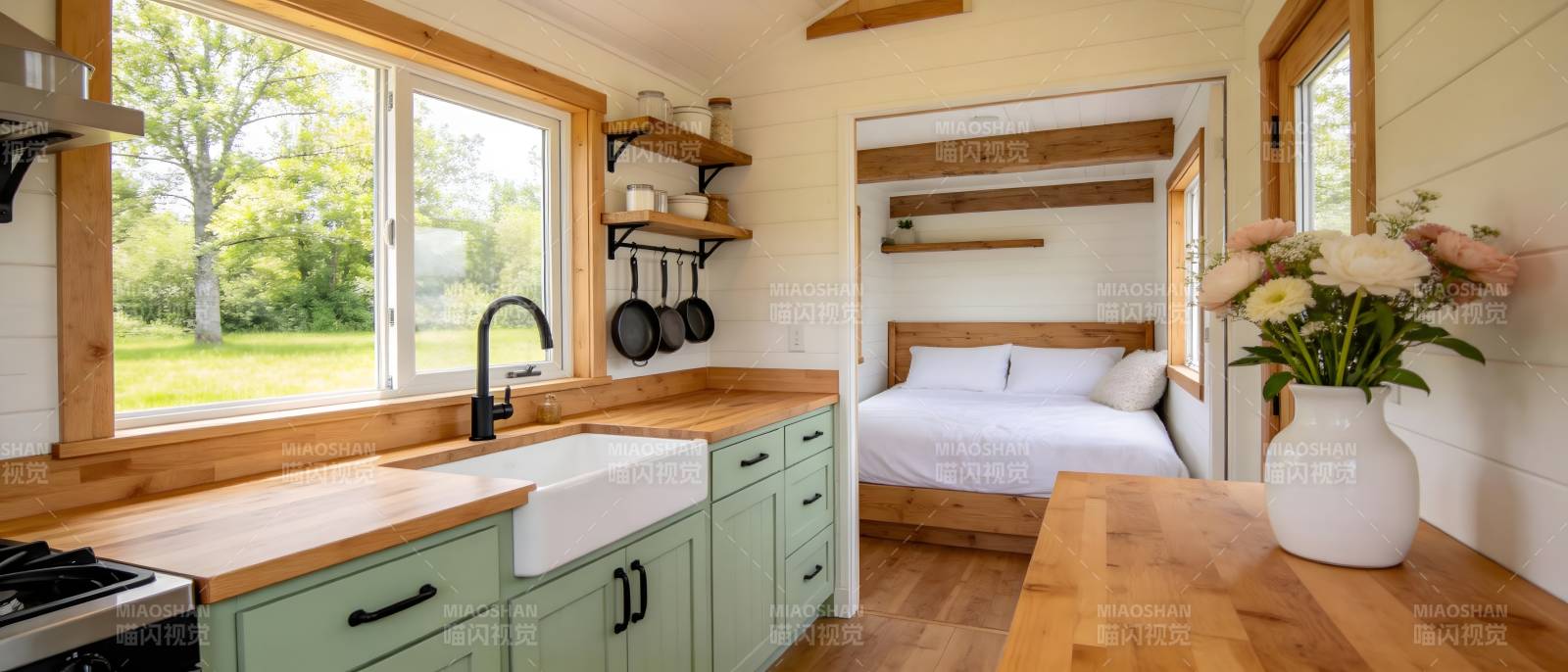 温馨小屋厨房卧室图片