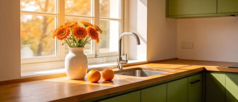 秋日厨房静景图片