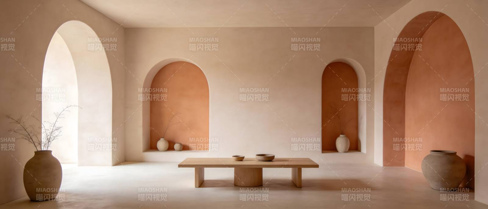 极简拱门空间图片