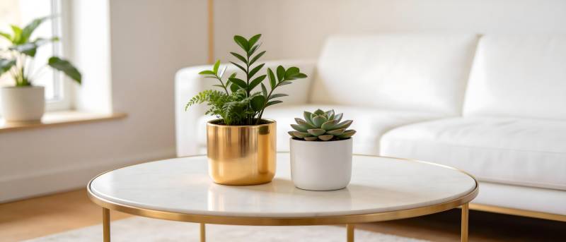 绿植点缀温馨客厅图片