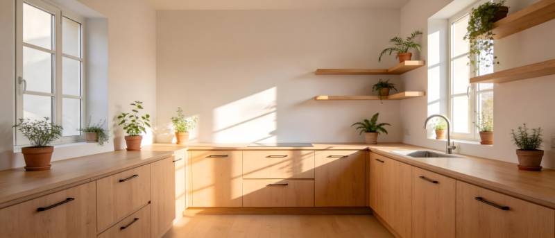 阳光厨房 绿植点缀图片