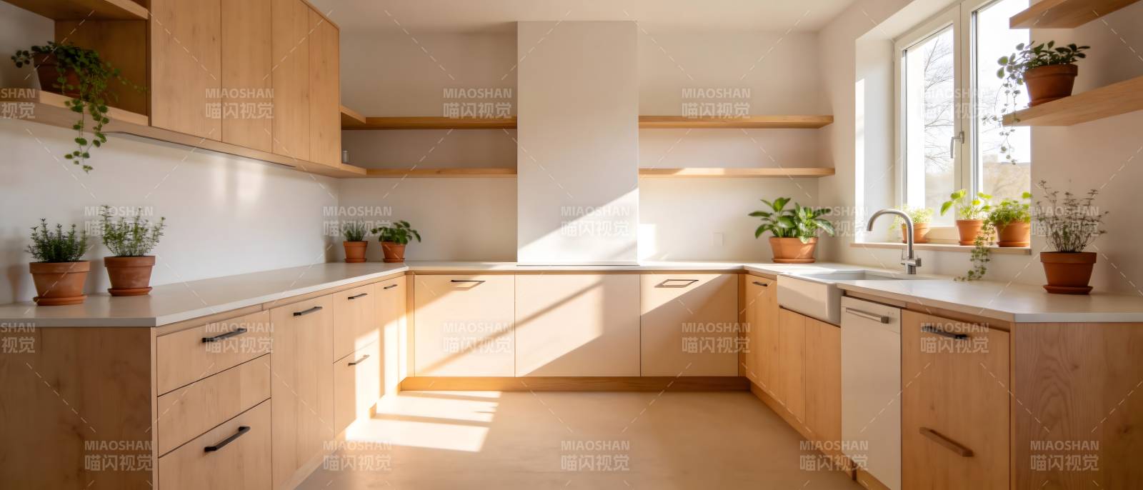 明亮简约厨房图片