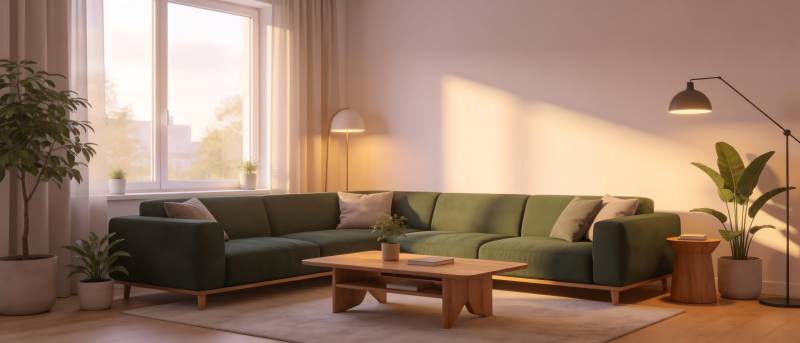 现代客厅绿意盎然图片