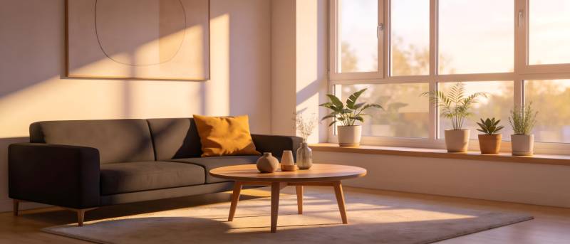 温馨客厅阳光照耀图片