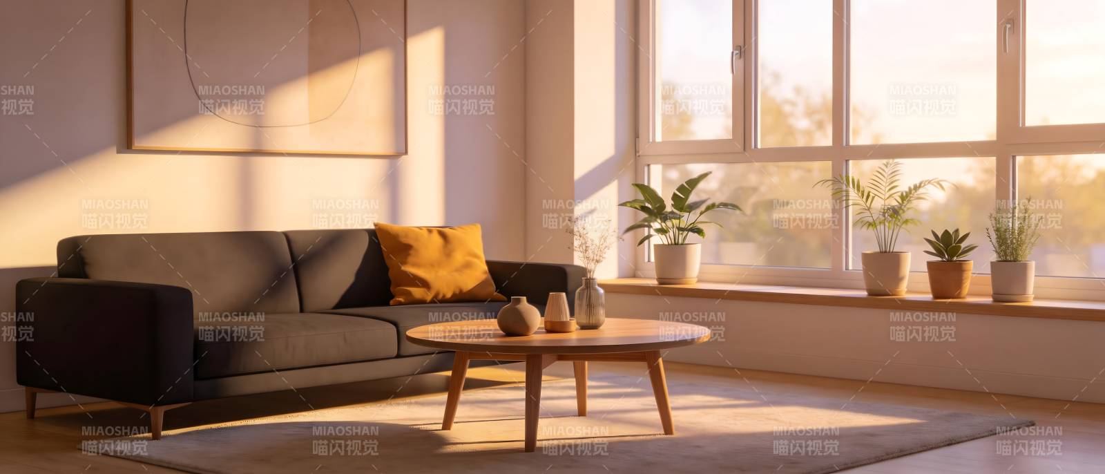 温馨客厅阳光照耀图片