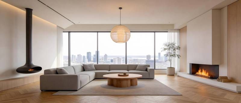 现代客厅全景图片