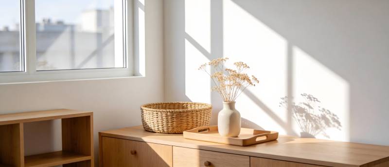 阳光下的简约家居图片