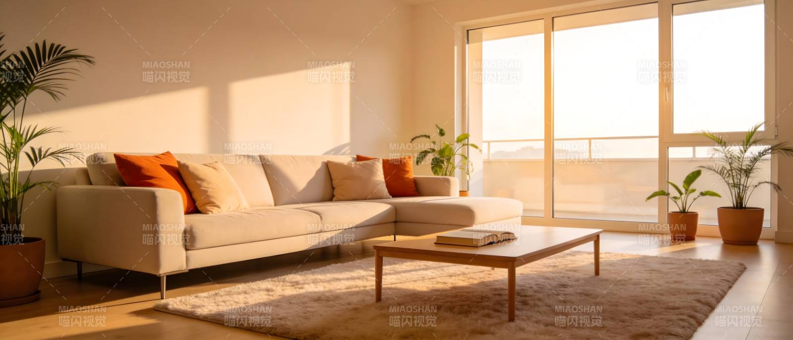 温馨现代客厅一角图片