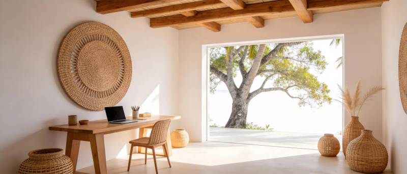 自然光下的简约书房图片