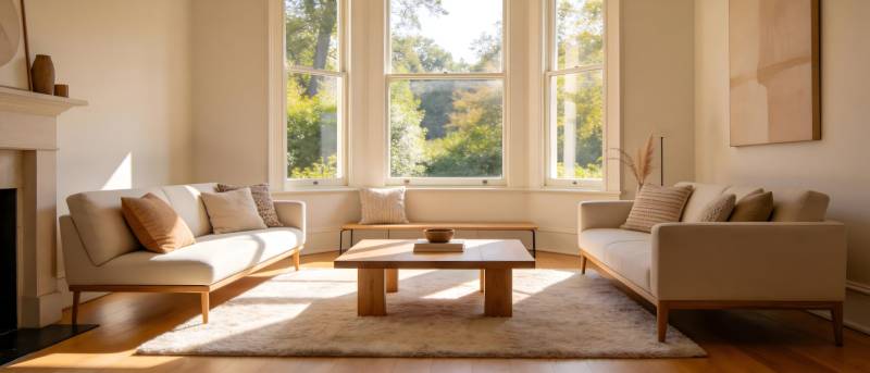 温馨现代客厅一角图片