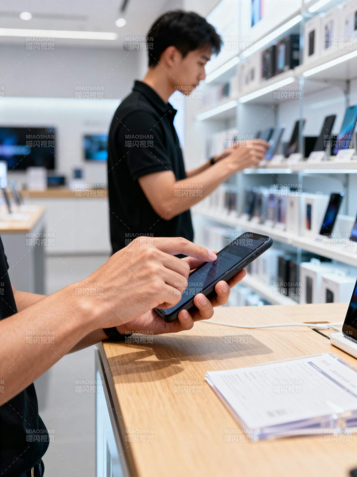 手机店体验新机图片