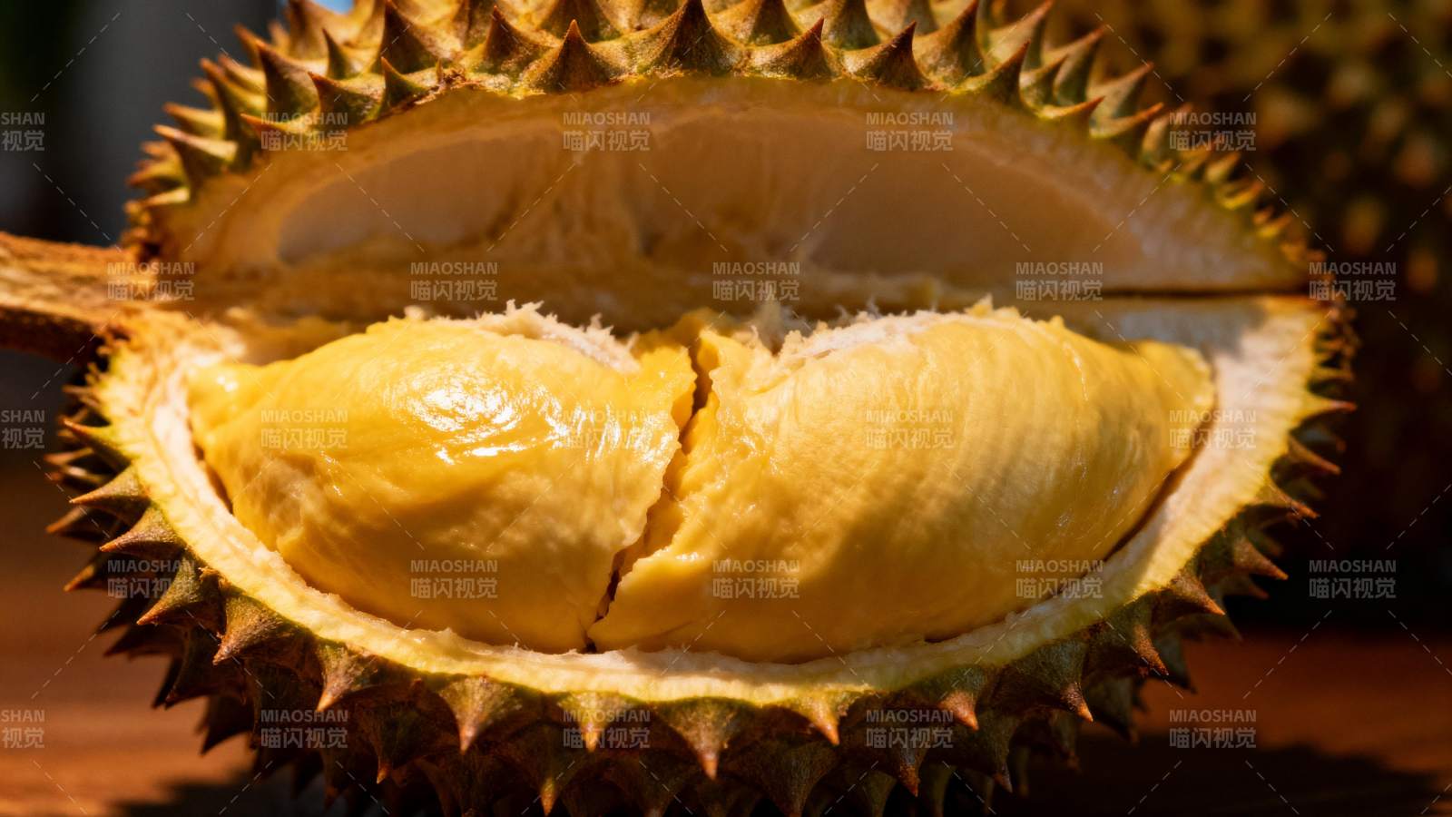 榴莲果肉特写图片