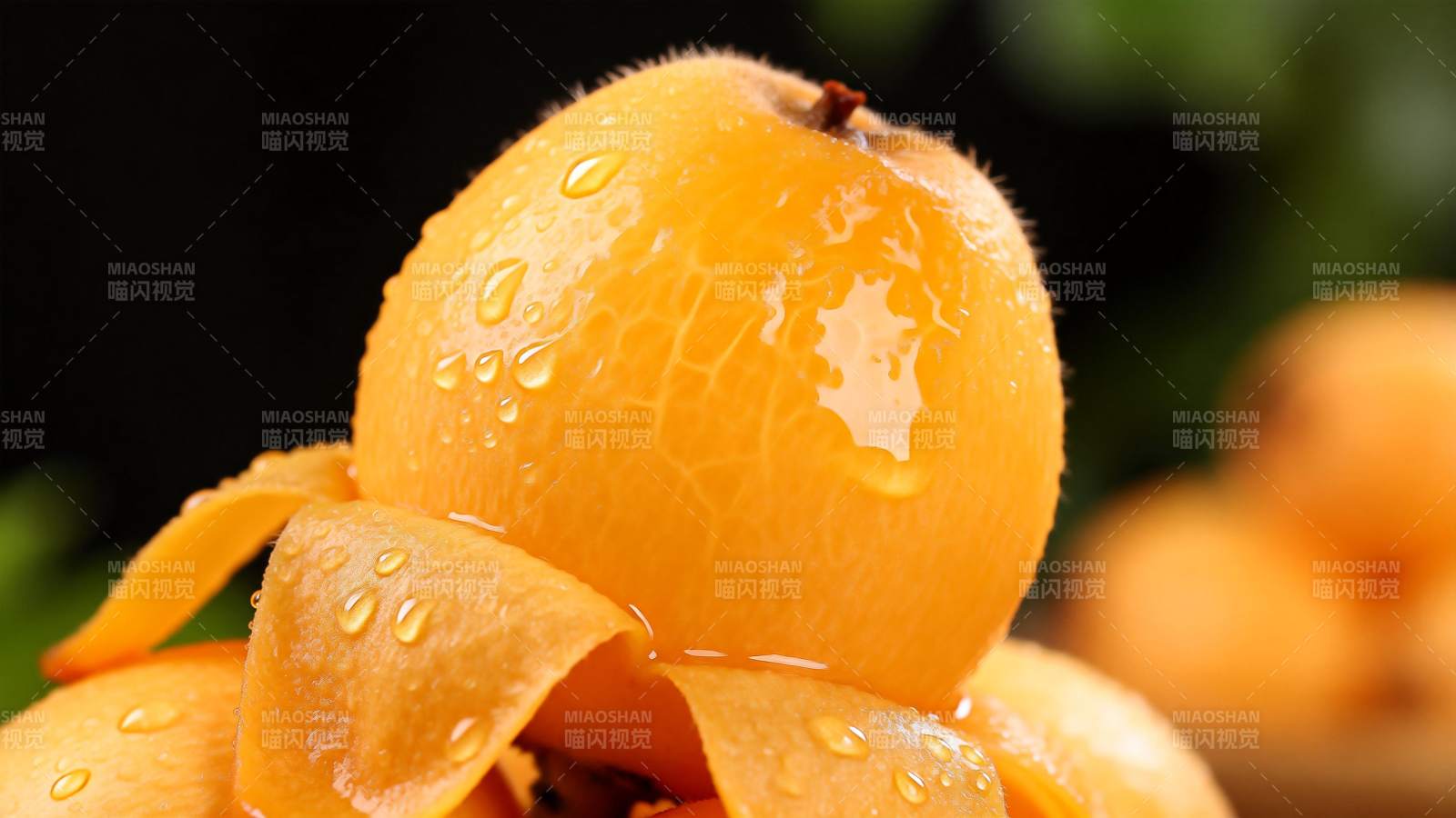 水珠橙子特写图片