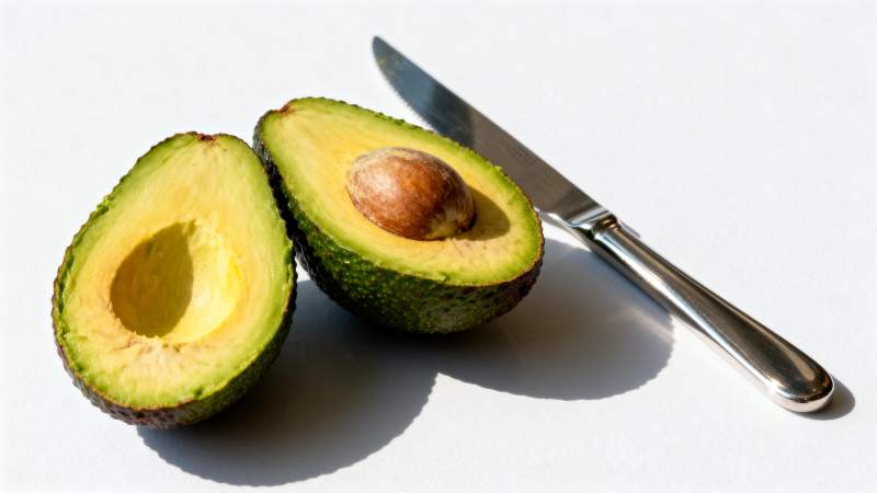 切开的牛油果图片